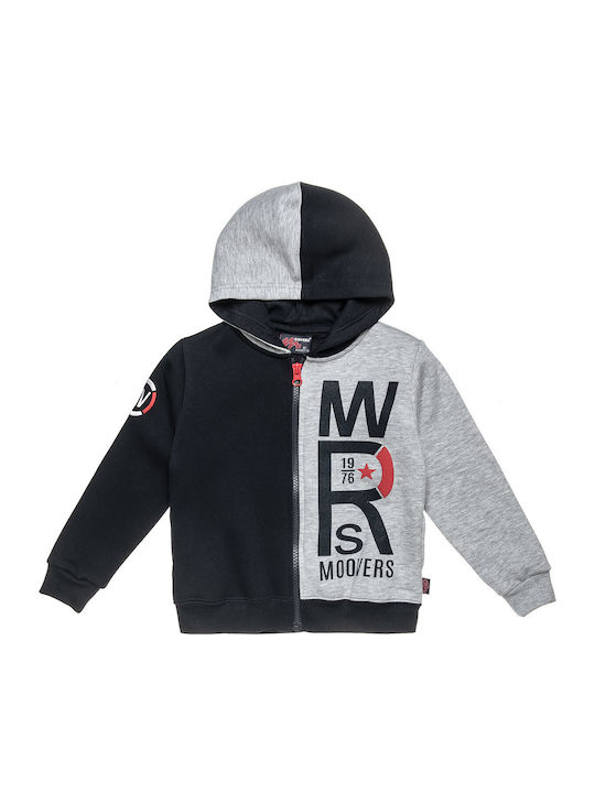 Kids Sweatshirt Cardigan with Hood Black