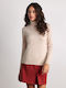 Forel Women's Long Sleeve Sweater Turtleneck Beige