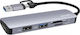 4Smarts Hub 3 Θυρών USB 2.0 με σύνδεση USB-A / USB-C Γκρι