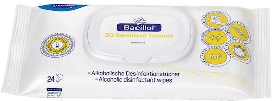 Hartmann Bacillol 30 Sensitive Reinigungstücher mit desinfizierender Wirkung 1x24 Stück