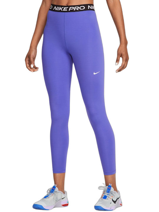 Nike Dri-Fit Pro 365 Running Γυναικείο Cropped Κολάν Ψηλόμεσο Μωβ