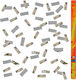 Tun 80cm cu Argintiu Confetti & Carte albă 1buc