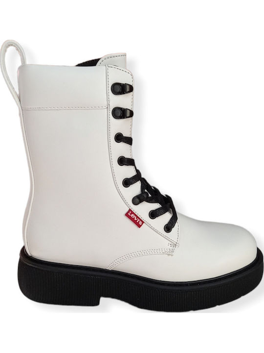 Levi's Joss Παιδικά Αρβυλάκια με Κορδόνια Λευκά