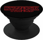 Pop Socket for Mobile Phone Stranger Things Logo Black