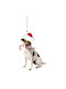 Hanging Ornament Dog Metallic Multicolour 10x16cm