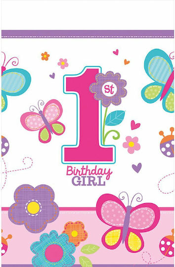 Amscan 1st Birthday Girl Party Tablecover Plastic 259x137cm 571422