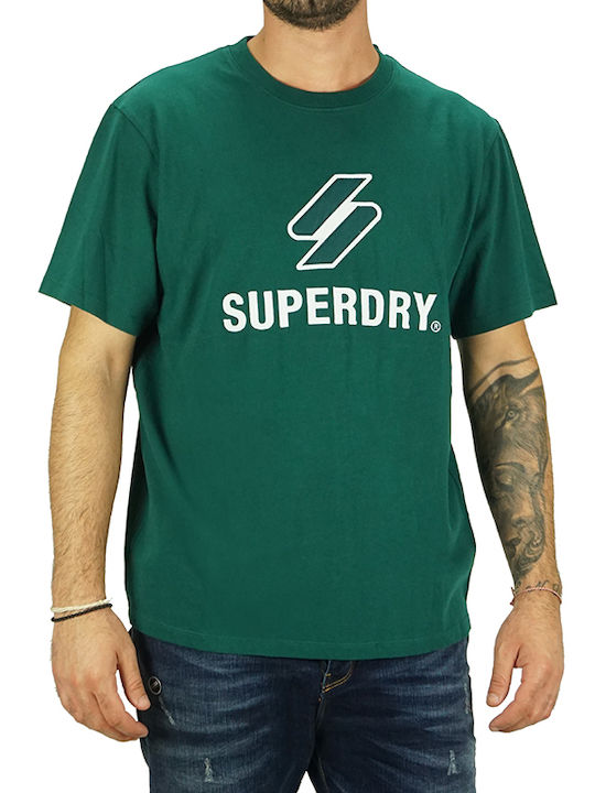 Superdry T-shirt Bărbătesc cu Mânecă Scurtă Verde