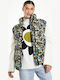 Women's Short Puffer Jacket for Winter Black