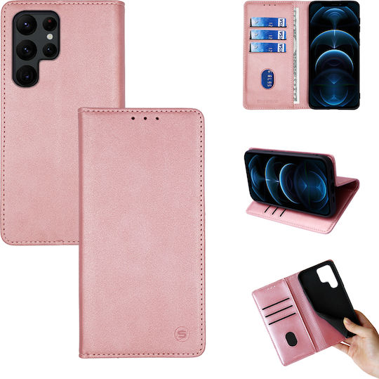 Sonique Vintage Wallet Synthetic Leather Rose Gold (Galaxy S22 Ultra)