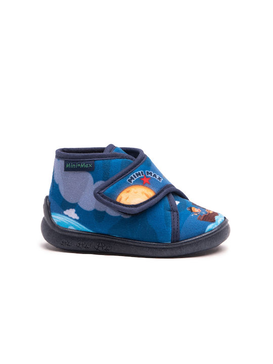 Mini Max Anatomic Kids Slipper Ankle Boot Blue V Boat