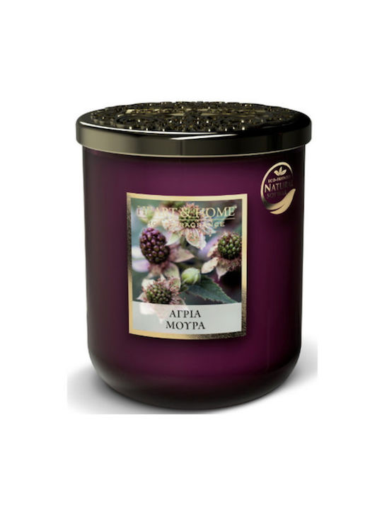 Heart & Home Scented Soy Candle Jar with Scent Wild Berry Purple 320gr 1pcs