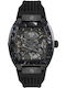 Philipp Plein The Skeleton Herrenuhr 44mm Automatisch mit Schwarz Kautschukarmband