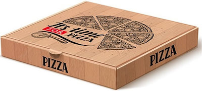 Set von 100 Boxen Pizza Kraft 30x30x4cm It's Pizza Time