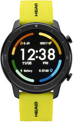 Head Paris 47mm Smartwatch with Heart Rate Monitor (Yellow)