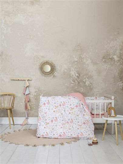Nima Chirp Set Baby Bettlaken Für Krippe Baumwolle Rosa 120x170cm 3Stück