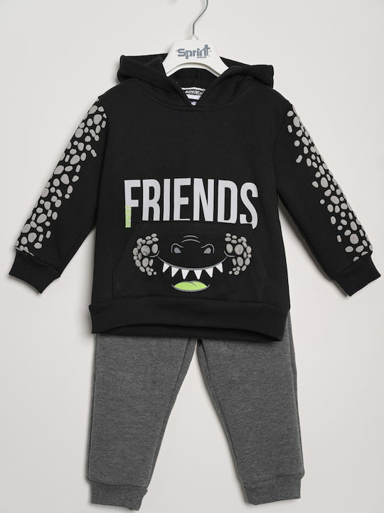 Sprint Kids Sweatpants Set Black 2pcs