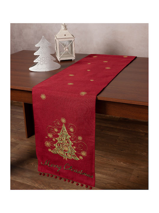 Silk Fashion Christmas Fabric Tablecloth Ornament L175xW35cm