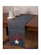 Silk Fashion Christmas Tablecloth Runner Fabric Gray L175xW35cm.