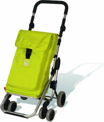 24910D3 288GOUP Fabric Shopping Trolley Green