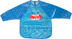Zoocchini Sherman the Shark Impermeabil Salopetă Plastic cu închizător Hoop & Loop cu Buzunar & Mâneci Albastru 1buc