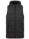 Kids' Casual Jacket Sleeveless Long with Hood Black