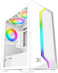 Xigmatek Gemini II Gaming Mini Tower Computer Case with Window Panel and RGB Lighting Artic