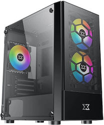 Xigmatek Oreo Gaming Mini Tower Κουτί Υπολογιστή με Πλαϊνό Παράθυρο Μαύρο