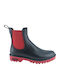 Gaudi Κοντές Γυναικείες Γαλότσες Black/Red