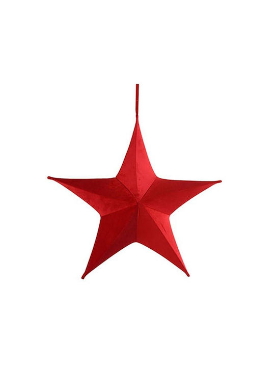 Atmosphera Opening Fabric Christmas Decorative Pendant Star 65cm Red