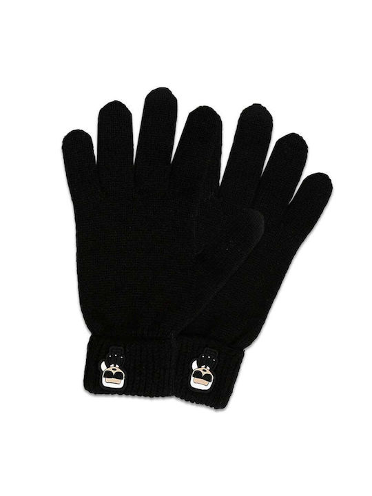 Karl Lagerfeld Μαύρα Γυναικεία Πλεκτά Γάντια