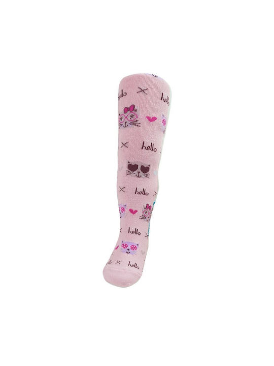 Krebo children's tights kittens pink - Pink