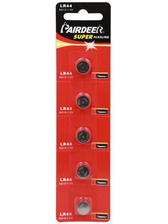 Pairdeer Αλκαλικές Μπαταρίες Ρολογιών LR44 1.5V 5τμχ