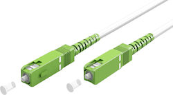 Goobay 59593 Οπτική Ίνα SC-APC 0.5m Λευκή