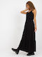 Sublevel Summer Maxi Dress with Ruffle Black
