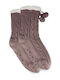 Parex Women's Solid Color Socks Pink