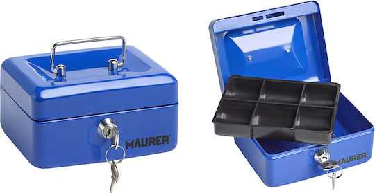 Maurer Kassenschrank mit Schloss 93573 Blau