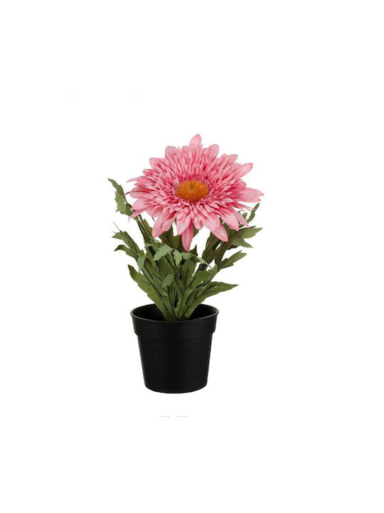 Artificial Plant in Small Pot Pink 26cm 1pcs