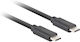 Lanberg USB 3.2 Video Cable USB-C Male - USB-C 100W PD Black 0.5m CA-CMCM-32CU-0005-BK