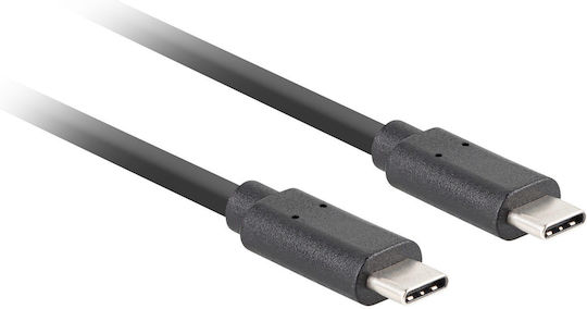 Lanberg USB 3.2 Video Cable USB-C Male - USB-C 100W PD Black 0.5m CA-CMCM-32CU-0005-BK