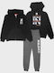 Kinder Trainingsanzüge Mit Jacke Schwarz 2Stücke