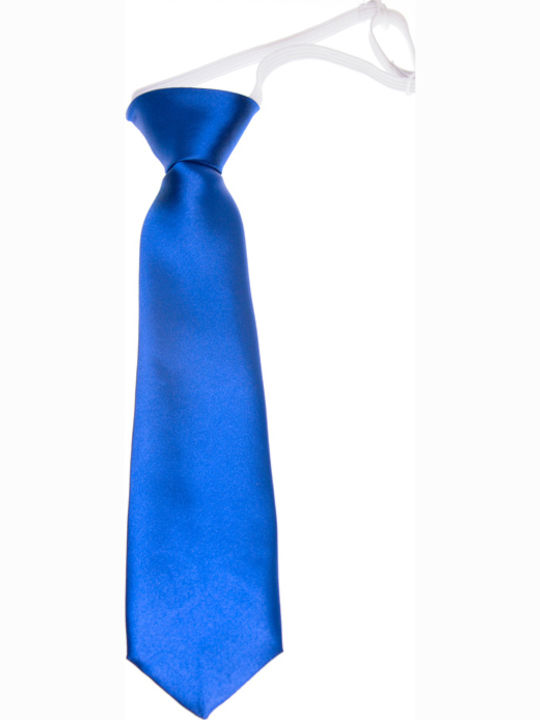 Victoria Kids Tie with Elastic Band Blue 28cm