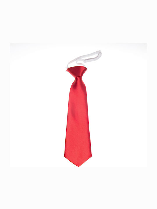 Victoria Kids Tie with Elastic Band Red 28cm