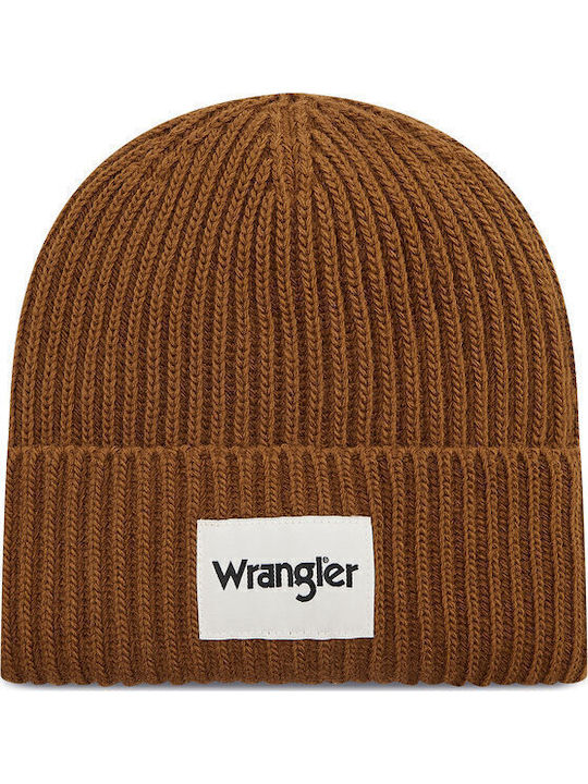 Beanie Männer Beanie mit Rippstrick in Braun Farbe