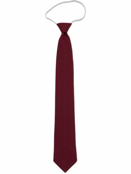 Kids Parade Tie with Elastic Band Burgundy