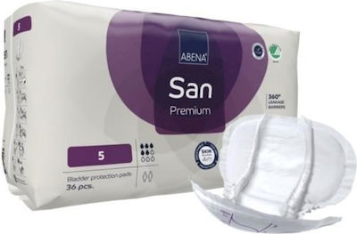 Abena San Premium No5 Unisex Inkontinenz-Pads Normale Flüssigkeit 5 Tropfen 36Stück