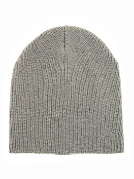 Vintage Logo Classic Beanie Ανδρικός Σκούφος Πλεκτός σε Γκρι χρώμα
