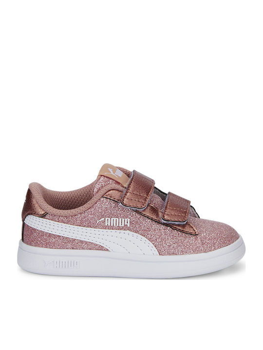 PUMA Smash Παιδικά Sneakers με Σκρατς Ροζ
