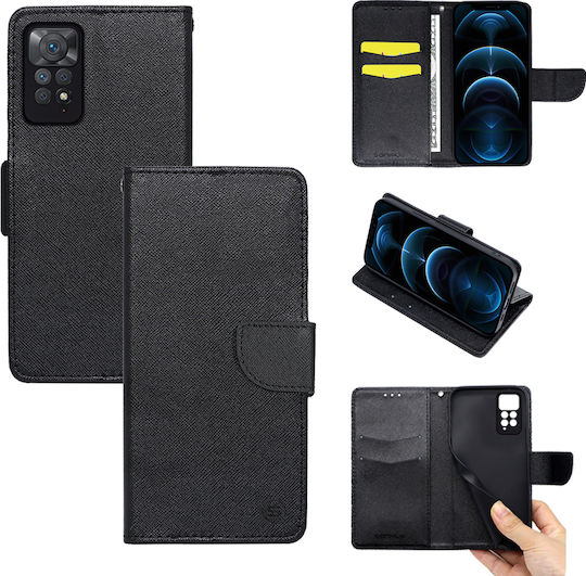 Sonique Trend Wallet Δερματίνης Μαύρο (Redmi Note 11 Pro 4G/5G / Redmi Note 12 Pro 4G)