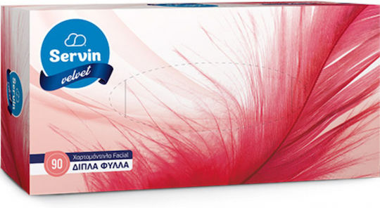 Servin Velvet 90 Χαρτομάντηλα 2 Φύλλων (1 Κουτί)
