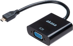 Akasa AK-CBHD21-15BK Micro HDMI Мъжки В VGA Женски